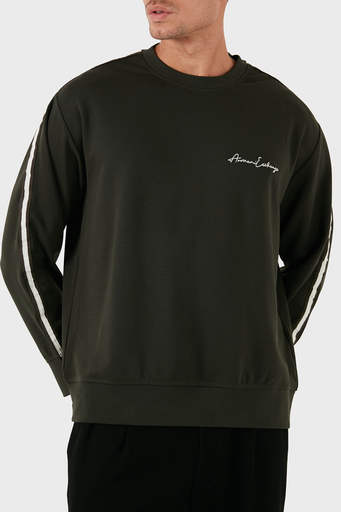 Armani Exchange Regular Fit Bisiklet Yaka Erkek Sweat 8NZMSG Z9N1Z 1832 HAKİ - 1