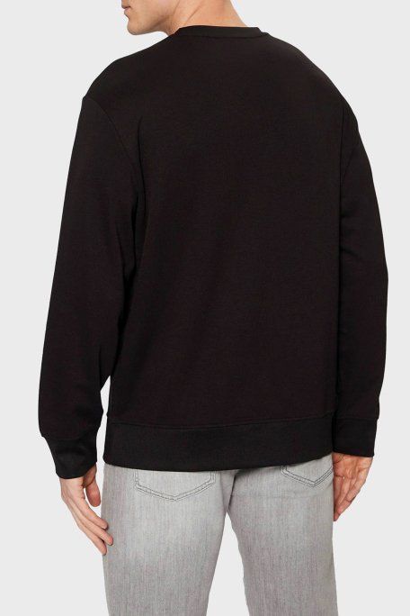 Armani Exchange Regular Fit Bisiklet Yaka Taşlı Logolu Erkek Sweat XM000331 AF12269 UC001 SİYAH - 3