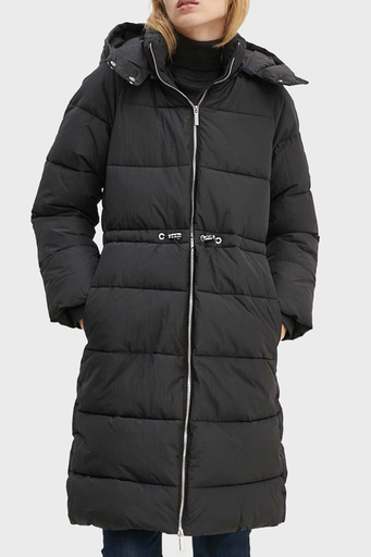 Armani Exchange Regular Fit Çıkarılabilir Kapüşonlu Şişme Bayan Mont XW000026 AF10248 UC001 SİYAH - 1