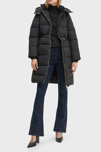 Armani Exchange Regular Fit Çıkarılabilir Kapüşonlu Şişme Bayan Mont XW000026 AF10248 UC001 SİYAH - 3