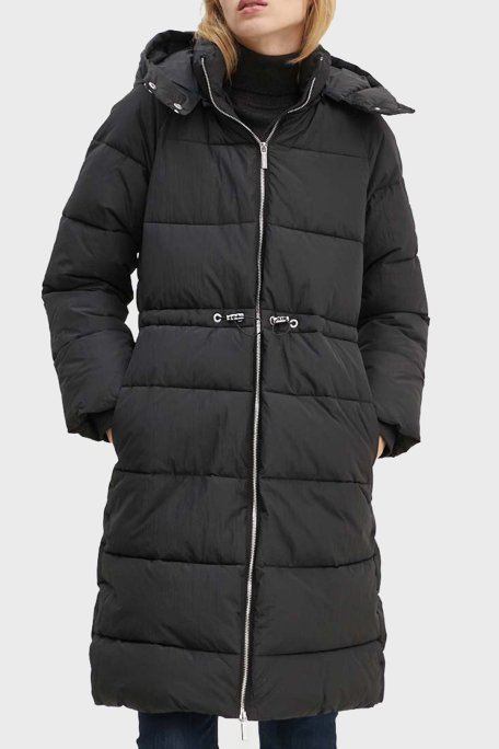 Armani Exchange Regular Fit Çıkarılabilir Kapüşonlu Şişme Bayan Mont XW000026 AF10248 UC001 SİYAH - 1