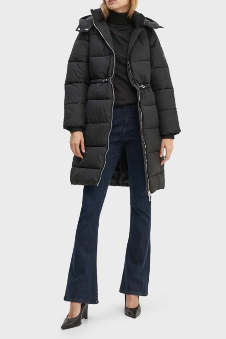 Armani Exchange Regular Fit Çıkarılabilir Kapüşonlu Şişme Bayan Mont XW000026 AF10248 UC001 SİYAH - 2
