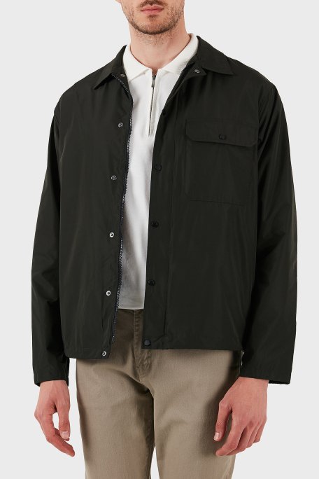 Armani Exchange Regular Fit Çıtçıt Düğmeli Cepli Erkek Gömlek Ceket XM000209 AF12012 UB001 SİYAH - 1