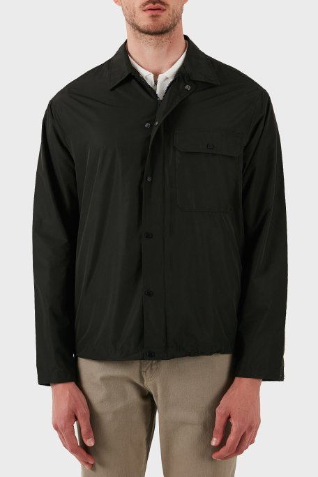 Armani Exchange Regular Fit Çıtçıt Düğmeli Cepli Erkek Gömlek Ceket XM000209 AF12012 UB001 SİYAH - 2