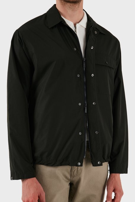 Armani Exchange Regular Fit Çıtçıt Düğmeli Cepli Erkek Gömlek Ceket XM000209 AF12012 UB001 SİYAH - 3