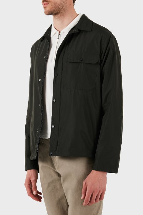 Armani Exchange Regular Fit Çıtçıt Düğmeli Cepli Erkek Gömlek Ceket XM000209 AF12012 UB001 SİYAH - 4
