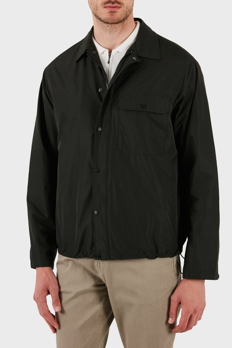 Armani Exchange Regular Fit Çıtçıt Düğmeli Cepli Erkek Gömlek Ceket XM000209 AF12012 UB001 SİYAH - 5
