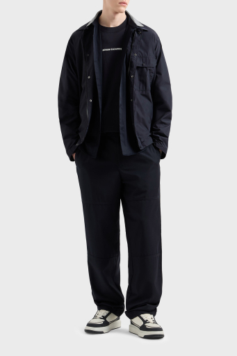 Armani Exchange Regular Fit Çıtçıt Düğmeli Cepli Erkek Gömlek Ceket XM000209 AF12012 UB101 LACİVERT - 3