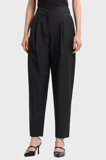 Armani Exchange Regular Fit Daralan Paça Pileli Kumaş Bayan Pantolon XW000222 AF10855 UC001 SİYAH - 1