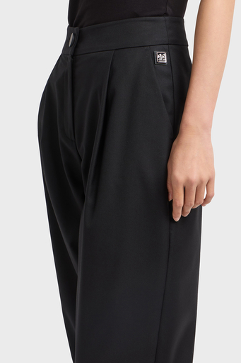 Armani Exchange Regular Fit Daralan Paça Pileli Kumaş Bayan Pantolon XW000222 AF10855 UC001 SİYAH - 4