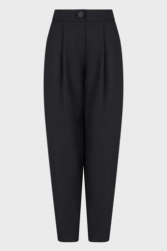 Armani Exchange Regular Fit Daralan Paça Pileli Kumaş Bayan Pantolon XW000222 AF10855 UC001 SİYAH - 5