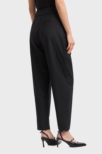 Armani Exchange Regular Fit Daralan Paça Pileli Kumaş Bayan Pantolon XW000222 AF10855 UC001 SİYAH - 7