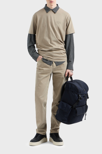 Armani Exchange Regular Fit Desenli Uzun Kollu Erkek Gömlek XM000668 AF10253 FB007 LACİVERT - 3