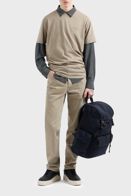 Armani Exchange Regular Fit Desenli Uzun Kollu Erkek Gömlek XM000668 AF10253 FB007 LACİVERT - 2