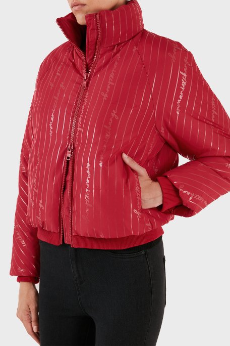 Armani Exchange Regular Fit Dik Yaka Bomber Şişme Bayan Mont 6RYB06 YN1MZ 04PV KIRMIZI - 2