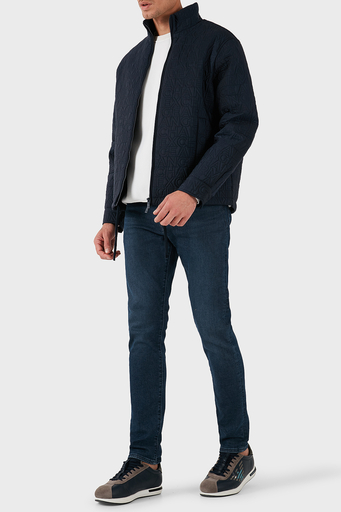 Armani Exchange Regular Fit Dik Yaka Logolu Erkek Mont 6DZB10 ZN4XZ 1510 LACİVERT - 3