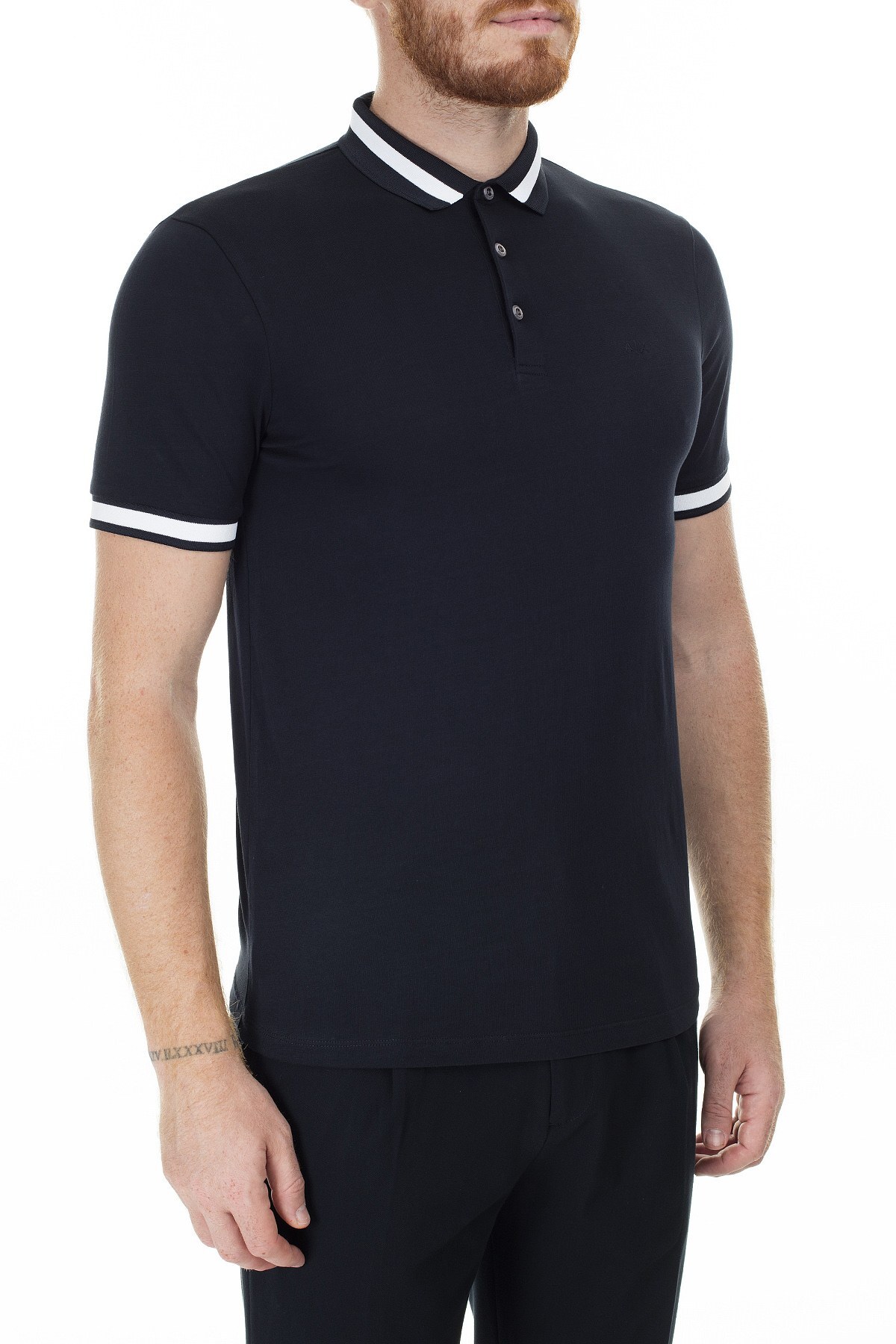 Armani Exchange Regular Fit Düğmeli T Shirt Erkek Polo 3HZFLB ZJH4Z 1583 LACİVERT