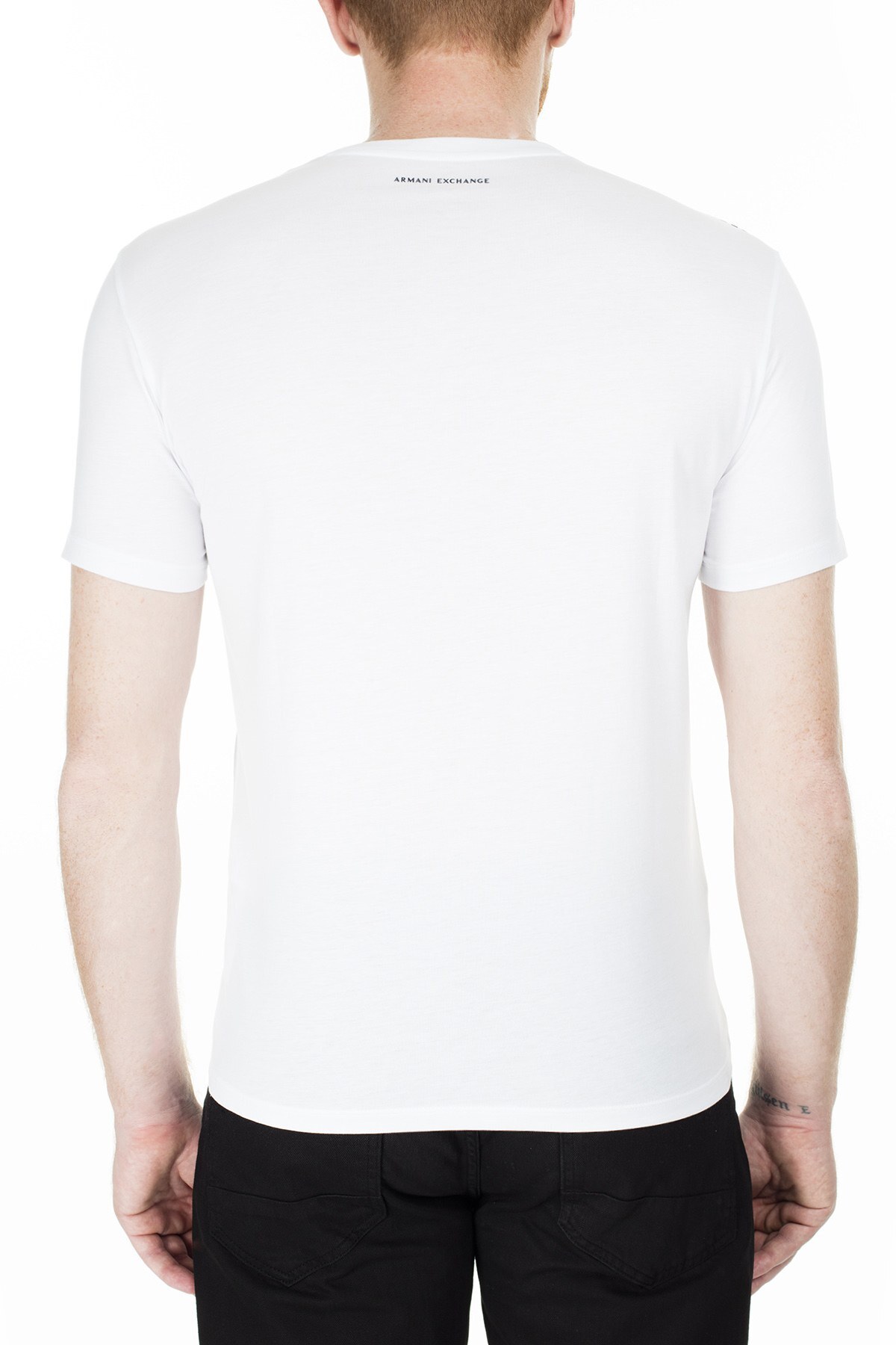 Armani Exchange Regular Fit Erkek T Shirt 3HZTAB ZJA5Z 1100 BEYAZ