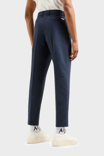 Armani Exchange Regular Fit Gofre Klasik Erkek Pantolon 3DZP51 ZN1AZ 15BA LACİVERT - 2