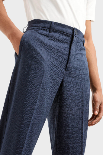 Armani Exchange Regular Fit Gofre Klasik Erkek Pantolon 3DZP51 ZN1AZ 15BA LACİVERT - 4