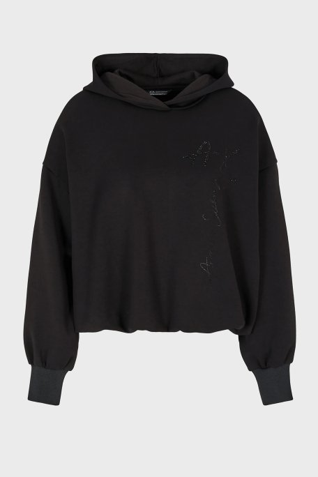 Armani Exchange Regular Fit Kapüşonlu Bayan Sweat 6DYM84 YJEZZ 1200 SİYAH - 10
