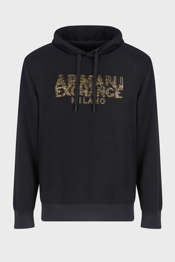 Armani Exchange Regular Fit Kapüşonlu Efektli Logo Baskılı Erkek Sweat XM000332 AF12269 UC001 SİYAH - 5