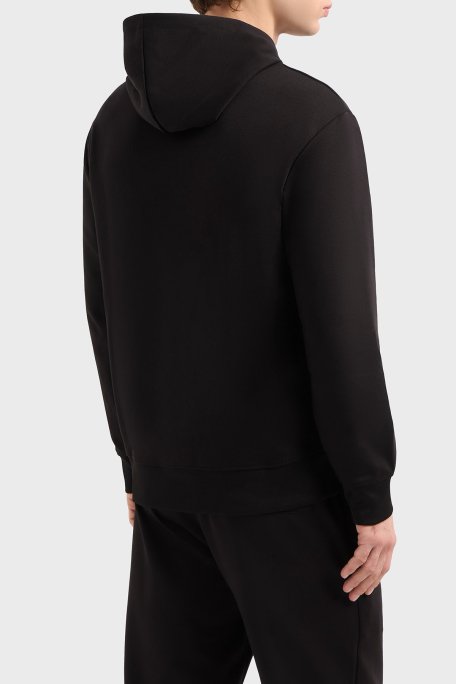 Armani Exchange Regular Fit Kapüşonlu Efektli Logo Baskılı Erkek Sweat XM000332 AF12269 UC001 SİYAH - 3