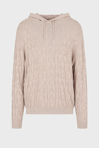Armani Exchange Regular Fit Kapüşonlu Yaka Örme Erkek Kazak 6DZM1B ZM4DZ 17AB KREM - 5