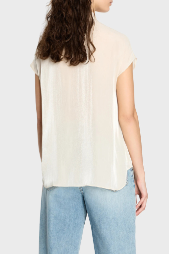 Armani Exchange Regular Fit Kısa Kollu Bayan Gömlek 3DYC19 YNUUZ 1787 BEJ - 8