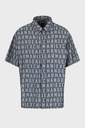 Armani Exchange Regular Fit Kısa Kollu Erkek Gömlek 3DZCD4 Z1WAZ 05HC LACİVERT - 12