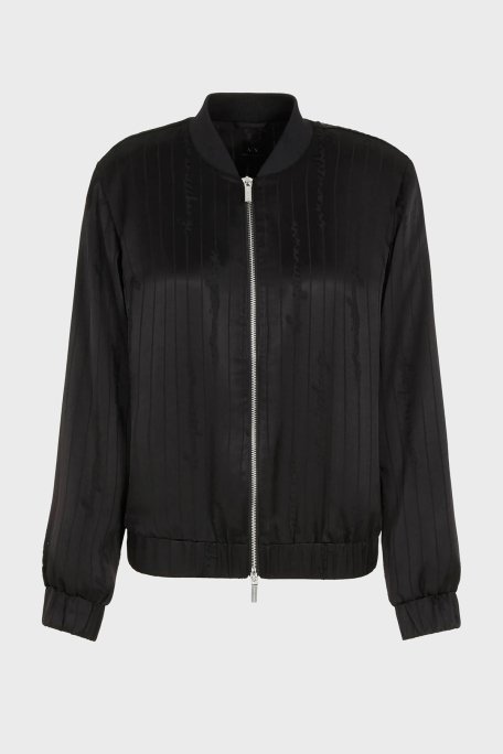 Armani Exchange Regular Fit Kolej Yaka Saten Bomber Bayan Ceket 6RYB10 YN2KZ 02EL SİYAH - 4