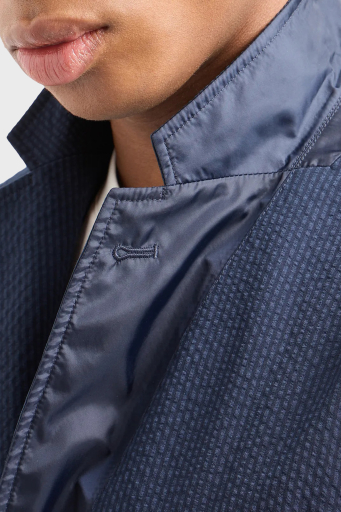 Armani Exchange Tamamı Astarlı Gofre Kumaştan Regular Fit Blazer Erkek Ceket 3DZG23 ZN1AZ 15BA LACİVERT - 4