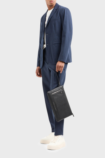 Armani Exchange Tamamı Astarlı Gofre Kumaştan Regular Fit Blazer Erkek Ceket 3DZG23 ZN1AZ 15BA LACİVERT - 7