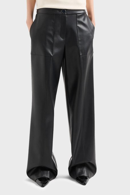 Armani Exchange Regular Fit Yüksek Bel Bayan Pantolon 6DYP23 YNNNZ 1200 SİYAH - 1