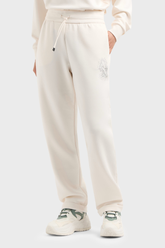 Armani Exchange Regular Fit Yüksek Bel Düz Paça Jogger Bayan Pantolon XW000096 AF10804 U1003 EKRU - 3
