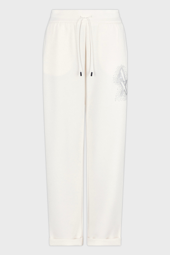 Armani Exchange Regular Fit Yüksek Bel Düz Paça Jogger Bayan Pantolon XW000096 AF10804 U1003 EKRU - 5