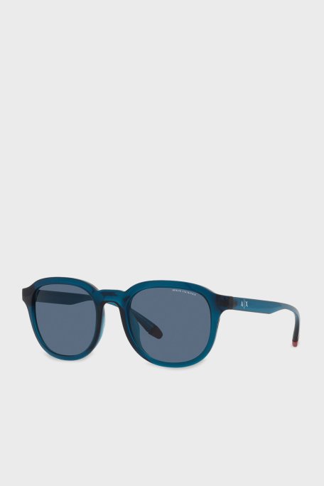 Armani Exchange Şeffaf Güneş Erkek Gözlük 0AX4129SU 818780 54 Işıltılı Saydam Mavi-Koyu mavi - 1