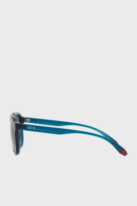 Armani Exchange Şeffaf Güneş Erkek Gözlük 0AX4129SU 818780 54 Işıltılı Saydam Mavi-Koyu mavi - 3
