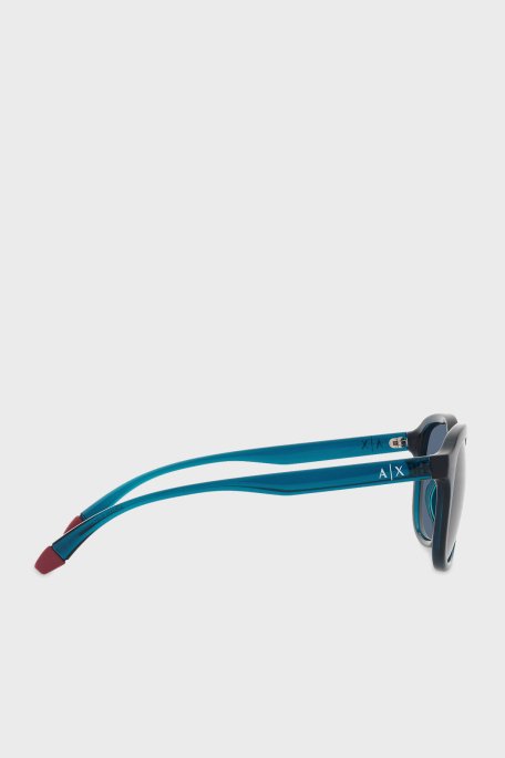 Armani Exchange Şeffaf Güneş Erkek Gözlük 0AX4129SU 818780 54 Işıltılı Saydam Mavi-Koyu mavi - 5