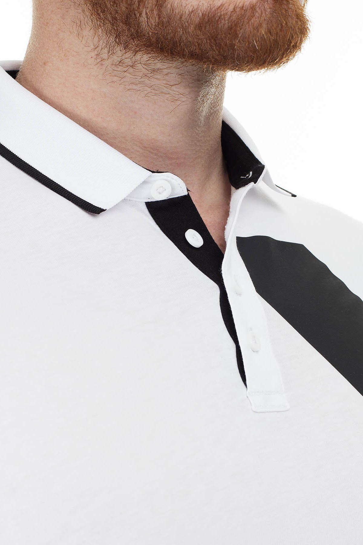 Armani Exchange Slim Fit Baskılı T Shirt Erkek Polo 3HZFFB ZJH4Z 7127 BEYAZ