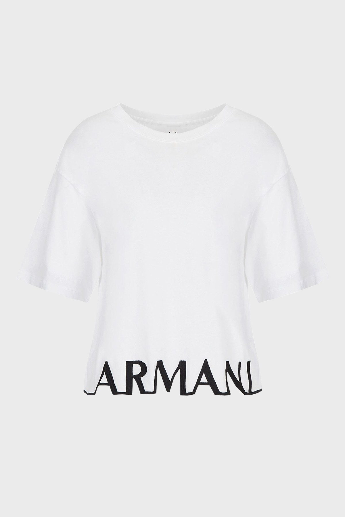 Armani Exchange Slim Fit Bisiklet Yaka Regular Fit Bayan T Shirt 3LYTKR YJ8QZ 1000 BEYAZ