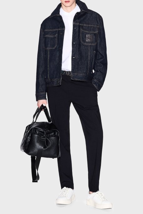Armani Exchange Slim Fit Normal Bel Düz Paça Kumaş Erkek Pantolon XM000346 AF10897 UC001 SİYAH - 1