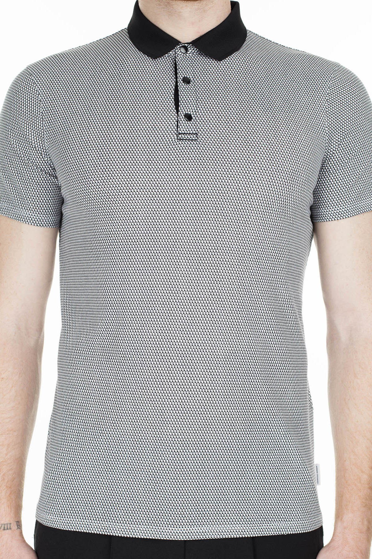 Armani Exchange Slim Fit T Shirt Erkek Polo 3HZF93 ZJH4Z 2118 GRİ