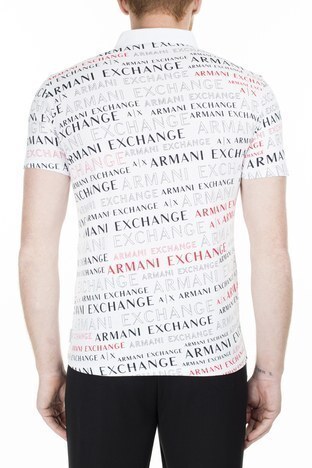 Armani Exchange - Armani Exchange Slim Fit T Shirt Erkek Polo 3HZF93 ZJH4Z 7152 BEYAZ (1)