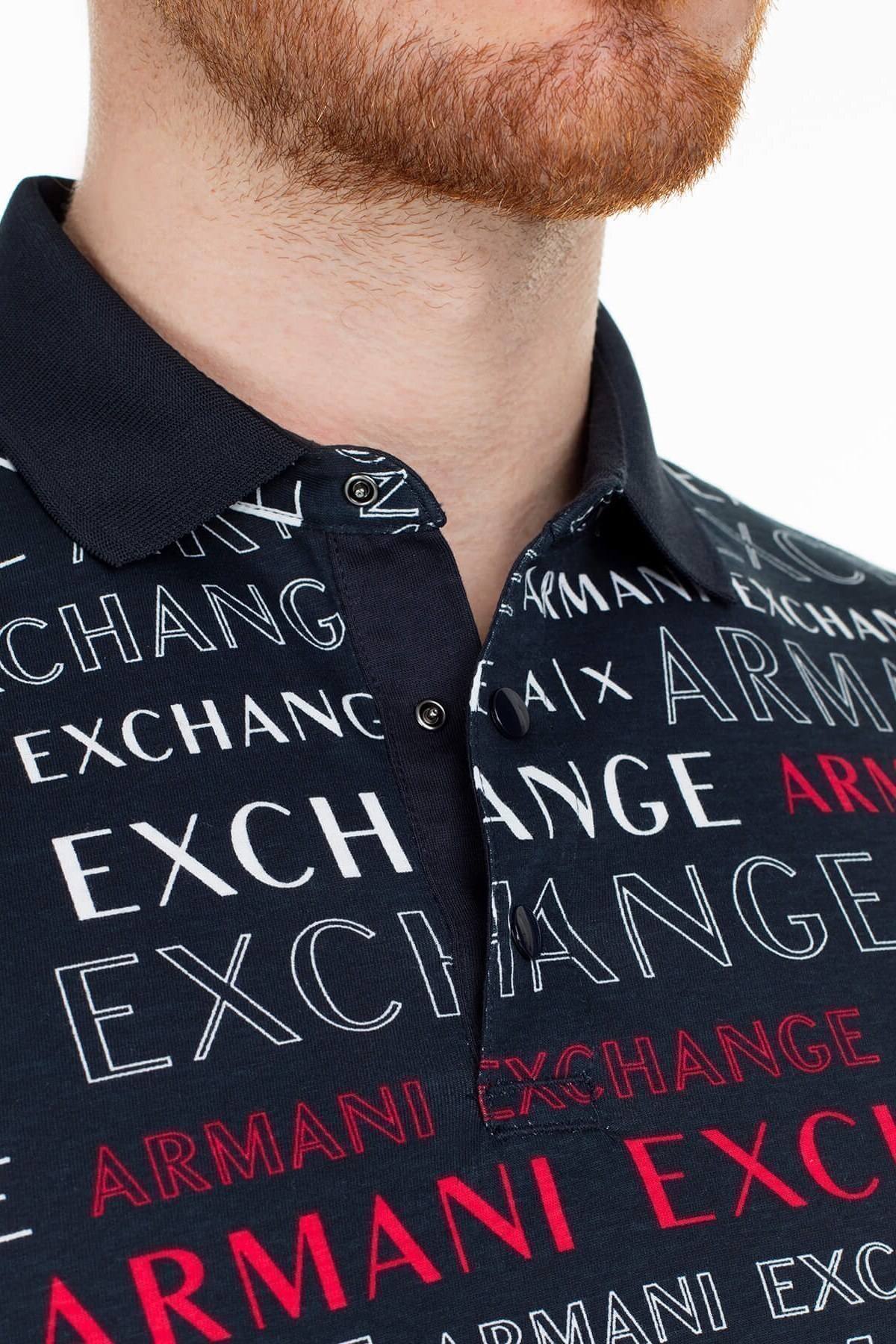 Armani Exchange Slim Fit T Shirt Erkek Polo 3HZF93 ZJH4Z 8535 LACİVERT