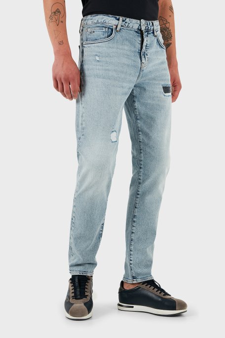 Armani Exchange Streç Pamuklu Regular Fit Dar Paça Jeans Erkek Kot Pantolon XM000049 AF13094 MB001 LACİVERT - 3