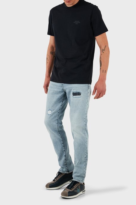 Armani Exchange Streç Pamuklu Regular Fit Dar Paça Jeans Erkek Kot Pantolon XM000049 AF13094 MB001 LACİVERT - 4