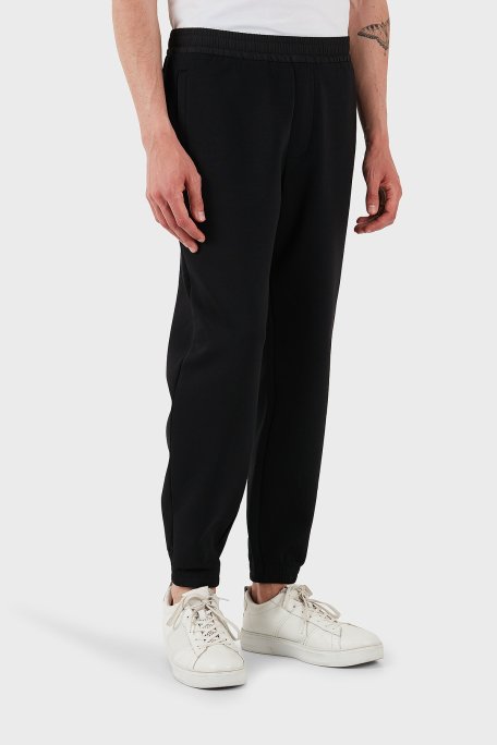 Armani Exchange Streç Pamuklu Regular Fit Normal Bel Lastikli Paça Jogger Erkek Pantolon XM000516 AF13047 MC105 SİYAH - 4