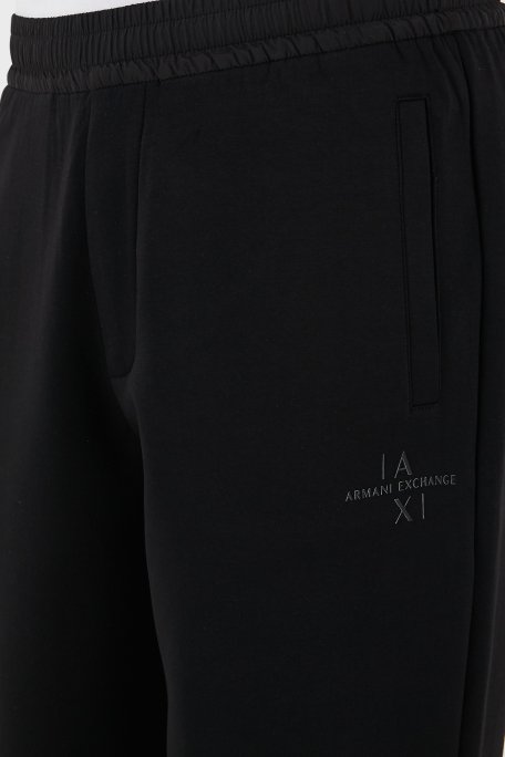 Armani Exchange Streç Pamuklu Regular Fit Normal Bel Lastikli Paça Jogger Erkek Pantolon XM000516 AF13047 MC105 SİYAH - 5