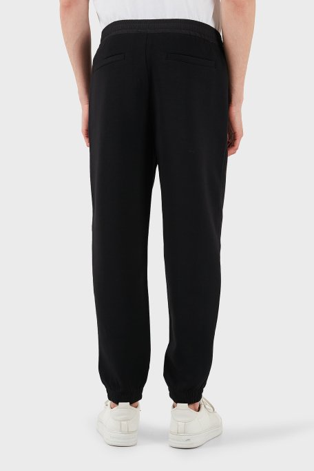 Armani Exchange Streç Pamuklu Regular Fit Normal Bel Lastikli Paça Jogger Erkek Pantolon XM000516 AF13047 MC105 SİYAH - 6